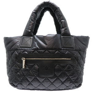 Chanel With sticker Coco Cocoon Tote Bag Nylon Black